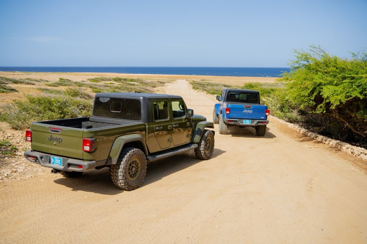 Jeeps available for rent with Aruba Adventure
